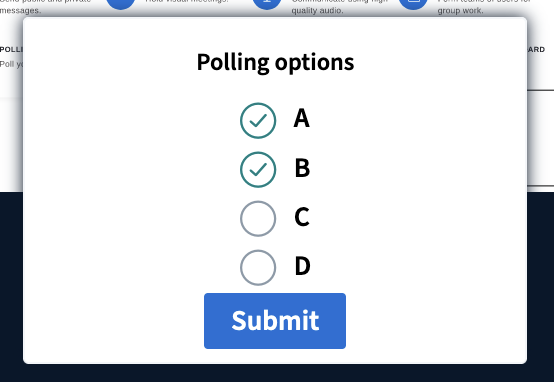 Exemple de sondage à choix multiples